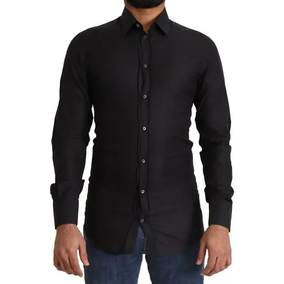 dolce and gabbana gold dress shirt DOLCE & GABBANA GOLD Size M White Point Collar Short Sleeve Shirt – Sui  Generis Designer Consignment